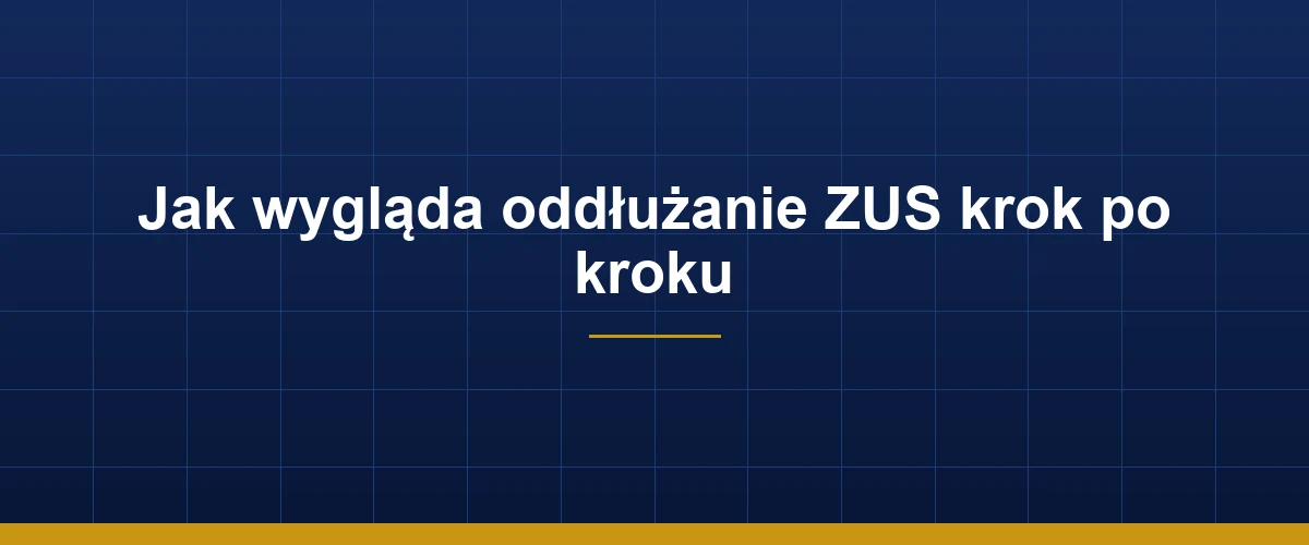 Proces oddłużania ZUS — schemat kroków postępowania