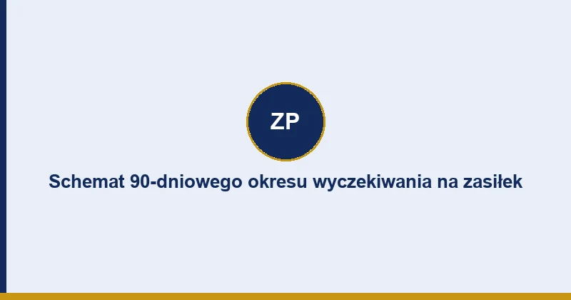 Schemat 90-dniowego okresu wyczekiwania na zasiłek chorobowy po wznowieniu ubezpieczenia